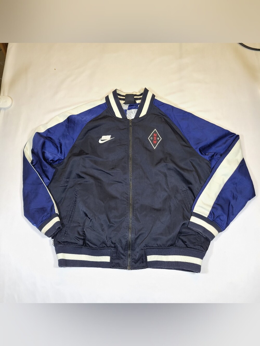 E1 Nike Sportswear NSW Men's Woven Jacket AR1615-475 Navy Size XL Retail $180